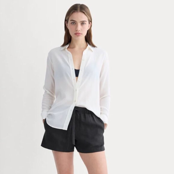 Everlane Pants - Everlane | NWT The Drawstring Boxer Linen Shorts in Black Size Medium